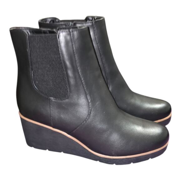 Naturalizer Soul Women's Apollo Black Wedge Ankle Booties Boots New Size‎ 11 - Picture 3 of 14